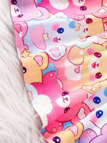 2 pièces/set Robe à imprimé de bande dessinée amusante pour bébé filles et tenue décontractée assortie pour sœur, automne/hiver