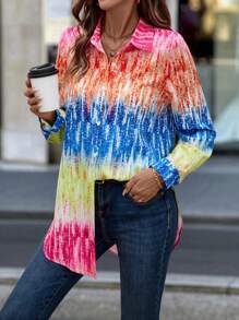 SHEIN LUNE 闪亮亮片装饰女式开衫衬衫上衣 - 彩色 - 查看 6