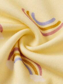 Cozy Pixies 2 Bộ Đồ Ngủ Rainbow In Họa Tiết Snug Fit Cho Bé Gái - Áo & Quần Dài Tay - Màu vàng - Xem 6