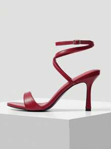 MOTF PREMIUM Women Heeled Sandals - Merah - View 2