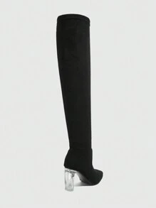 CUCCOO SZL Fashion Knee-High Boots Halloween Witch Fall - Black - View 5
