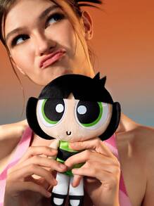 THE POWERPUFF GIRLS X SHEIN Cute Plush Cartoon Character Soft Doll,Y 2 K