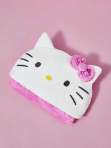 HELLO KITTY AND FRIENDS | SHEIN Kitty Embroidered Bow Decor Cute Wearable Blanket