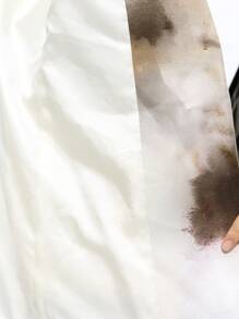 Maija 女士彩色泼墨花卉印花多色百搭经典扎染印花翻领长袖优雅时尚商务休闲西装外套 - 棕色 - 查看 10