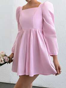 EURMUSE Vestido Rosa Con Detalles De Lazo - Rosa - Ver 3
