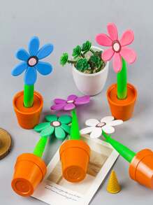 1 Máy Tính Sáng Tạo Dễ Thương Thực Tế Hoạt Hình Vật Có Hoa Hướng Dương Bút Bi, Bút Viết, Hướng Dương Bút Bi - Nhiều màu - Xem 5