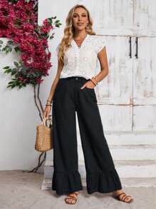 EMERY ROSE Women Plain Simple Daily Wear Casual Denim Jeans - Black - View 4