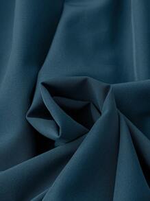 SHEIN LUNE Áo kiểu dáng rộng cổ tròn dài tay có kích thước lớn dành cho nữ - Màu xanh ngọc - Xem 3