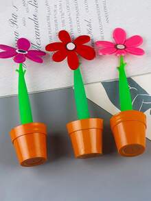 1 Máy Tính Sáng Tạo Dễ Thương Thực Tế Hoạt Hình Vật Có Hoa Hướng Dương Bút Bi, Bút Viết, Hướng Dương Bút Bi - Nhiều màu - Xem 7