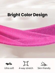 Easithlete 大码 2 件夏季无缝闪亮运动吊带背心，运动装 - 彩色 - 查看 3