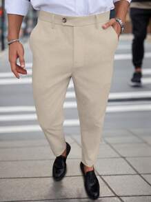 Manfinity Mode Men's Slim Fit Suit Pants - Apricot - View 4