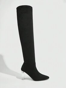 CUCCOO SZL Fashion Knee-High Boots Halloween Witch Fall - Black - View 4