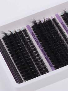 270 /300PCS DIY Lash Extension Kit, 10-18mm Length Mixed Black Single Eyelash Set, D30+D40+D50/60D+80D+100D Black D Curl Eyelash Bundle Extension Kit, Large Capacity Cluster False Eyelashes, Including Mascara Brush Tweezers Double Tip Adhesive Eyelash Removal Cream, For Home And Travel