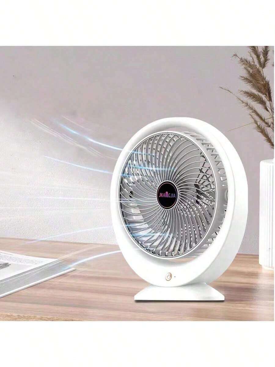 1pc USB Powered Desktop Fan, Home Office Portable Desk Fan, Quiet