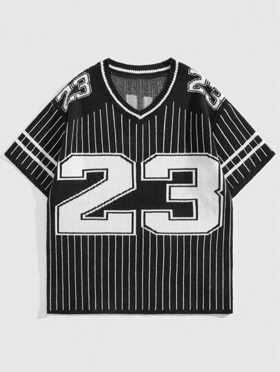 Street Life تي شيرت تريكو قصير الأكمام للرجال، بطراز رياضي، قياس 23 مم