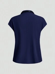 TaskEZ Conjunto de uniforme de pantalón y camisa de manga corta de un solo color, conjunto de batas - Azul - Ver 10