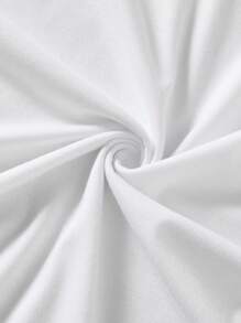 Manfinity Dauomo 男士休闲圆领短袖卡通印花T恤，夏季 - 白色 - 查看 5