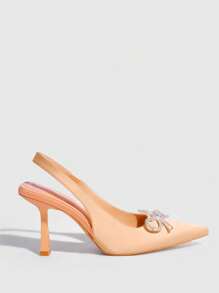 CUCCOO CHICEST Woman Shoes Fashion Point Toe Bow Knot Champagne High Heel Pumps With Ankle Strap For Spring And Summer Vacation Shoes Summer Elegant Heels Halloween
