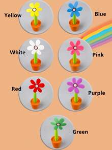 1 Máy Tính Sáng Tạo Dễ Thương Thực Tế Hoạt Hình Vật Có Hoa Hướng Dương Bút Bi, Bút Viết, Hướng Dương Bút Bi - Nhiều màu - Xem 6