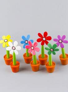 1 Máy Tính Sáng Tạo Dễ Thương Thực Tế Hoạt Hình Vật Có Hoa Hướng Dương Bút Bi, Bút Viết, Hướng Dương Bút Bi - Nhiều màu - Xem 8