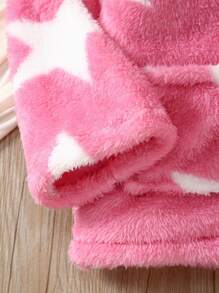 Tween Girls Autumn/Winter Cute Hooded Jacket With Letter, Rivets & Star Pattern - Pink - View 4