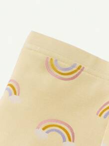 Cozy Pixies 2 Bộ Đồ Ngủ Rainbow In Họa Tiết Snug Fit Cho Bé Gái - Áo & Quần Dài Tay - Màu vàng - Xem 3