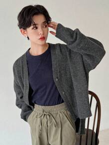FRIFUL 女士纯色保暖衬里开衫，秋季女装 - 灰色 - 查看 8