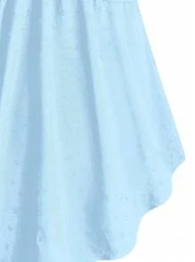 SHEIN Clasi Plus Size Nữ Twist Knot xếp li băng đô, kỳ nghỉ thông thường - Màu xanh nhạt - Xem 3