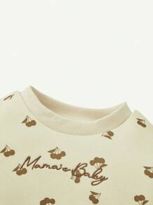 Cozy Pixies 2 Stücke Baby Mädchen Set mit Blumen Muster bestehend aus Rundhals Sweatshirt mit Drop Shoulder und Leggings