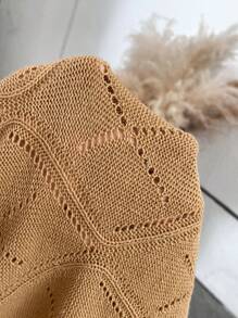 EMERY ROSE 大码纹理毛衣套头衫秋季女装、西方女装、冬季服装 - 咖啡棕 - 查看 7