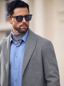 Manfinity VCAY Men's Slim-Fit Casual Long Sleeve Jacket, Suitable For Fall & Winter - Light Grey - View 3