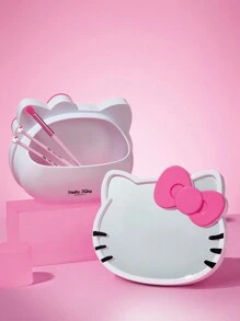 HELLO KITTY AND FRIENDS | SHEIN Kitty Shaped Vanity Desk Organizer With Mirror - Baby Pink - View 2