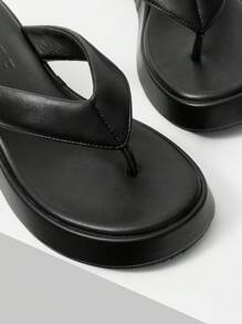 MOTF PREMIUM WOMEN BLACK LEISURE WEDGE HEEL PLATFORM SANDALS VACATION SHOES SUMMER FALL, SPRING SHOES SPRING BREAK EASTER FOR CHRISTMAS - Black - View 6