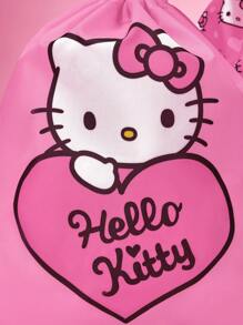 HELLO KITTY AND FRIENDS | SHEIN 2pcs/Set Kitty Cartoon Printed Drawstring Storage Pouches