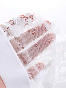 DAZY Women's Lace Wireless Triangle Bra - White - View 9