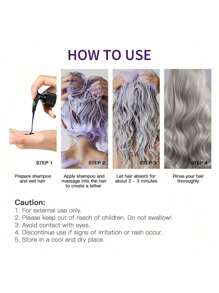 Lakerain紫色洗髮水，300毫升 - 清潔滋養漂白和去黃洗髮水 - 紫色 - 查看 9