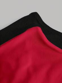 SHEIN Girlism 2 Stücke/Set gestrickte Kurzarm T-Shirts für Tween-Mädchen, Lässig