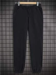 RueChic Cotton Men Letter Printed Regular Hoodie Set - Pink - View 6