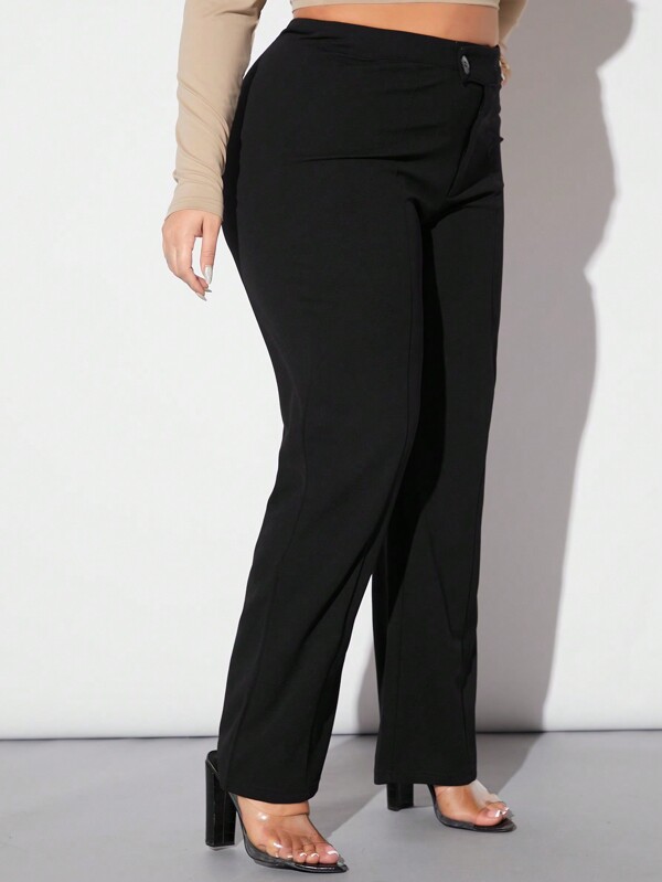 SHEIN SXY Plus Straight Leg Pants