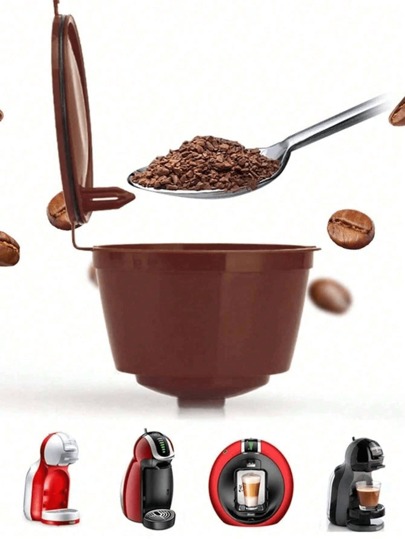 1/2/3/5/10pcs Reusable Brown Coffee Capsules, Compatible With Refillable Design - Cost-Saving & , Easy To Fill, Reduce Waste