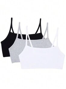 SHEIN Sports 女士纯色无缝高弹力运动背心 - 彩色 - 查看 1