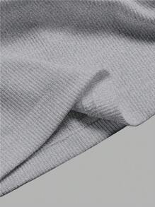 Slaydiva 休闲百搭白色深 U 领工字背心-C - 灰色 - 查看 4