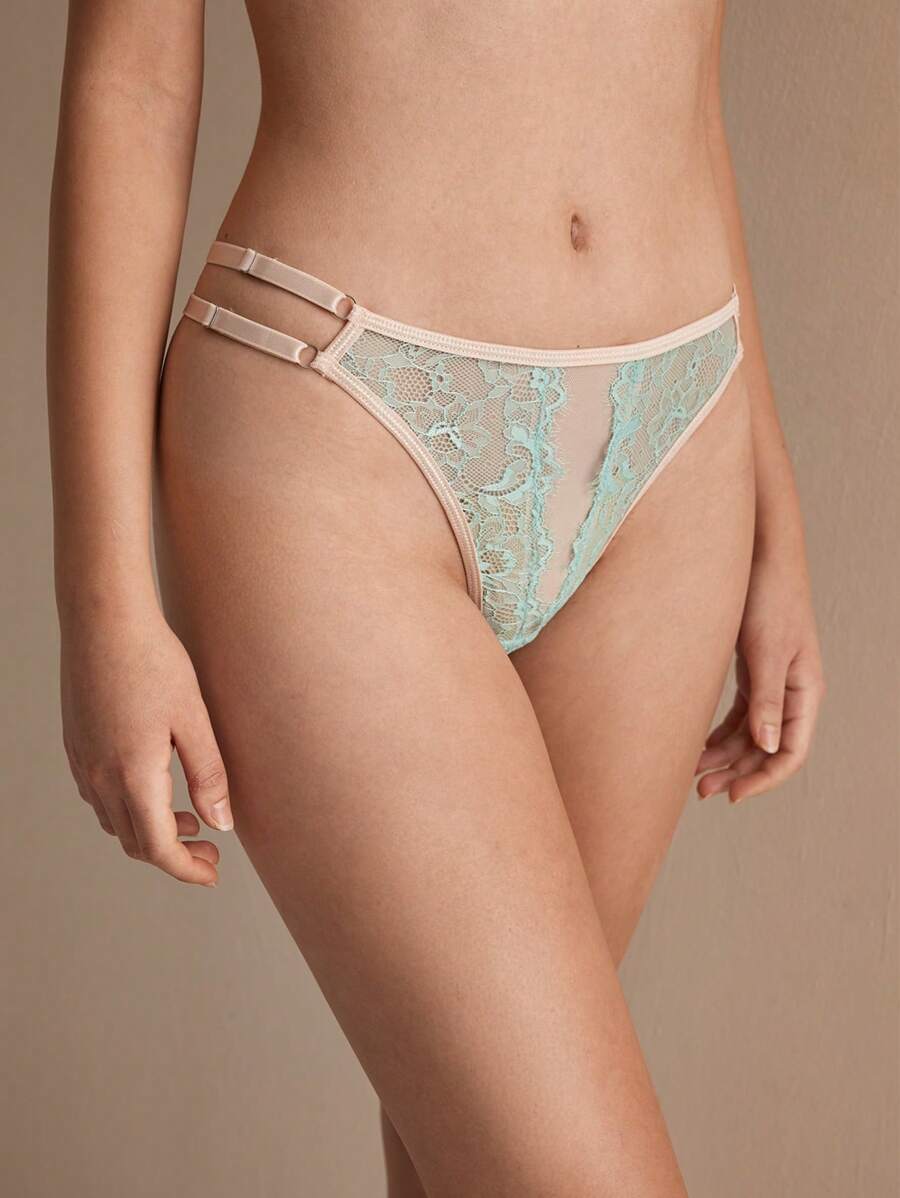 Charlaine Quần lót nữ có ren bên hông - Đỏ và trắng - Xem 1