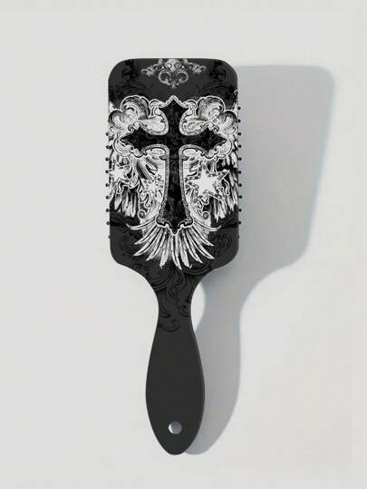 Grunge Punk Gothic Style Air Cushion Detangling Hair Brush, Women's Long Hair Anti-Static Salon Exclusive Cross-Border Popular Ins Brush, Halloween