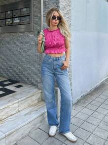 Forever 21 Pink Sleeveless Cropped Camisole, Summer - Pink - View 3