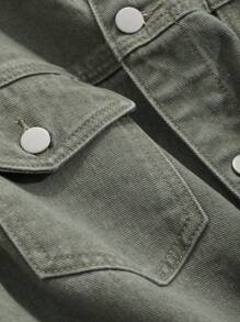 DAZY Women's Button-Up Long Sleeve Fashionable Casual Denim Jacket