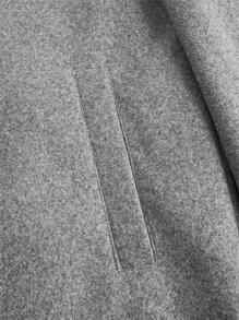 Manfinity VCAY Men's Slim-Fit Casual Long Sleeve Jacket, Suitable For Fall & Winter - Light Grey - View 5