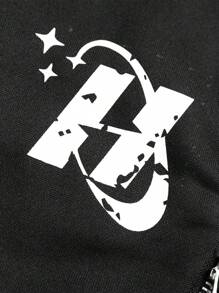 ROMWE MEN Street Life Men's Loose Fit Straight Leg Pants With Side Metal Zipper Adjustable