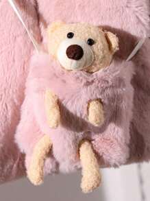 Baby Girl Solid Fleece Hooded Jacket, Winter