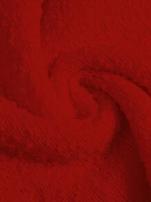 INAWLY Women Off-Shoulder Long Sleeve Solid Color Simple Short Casual Sweater Dress - Red - View 3